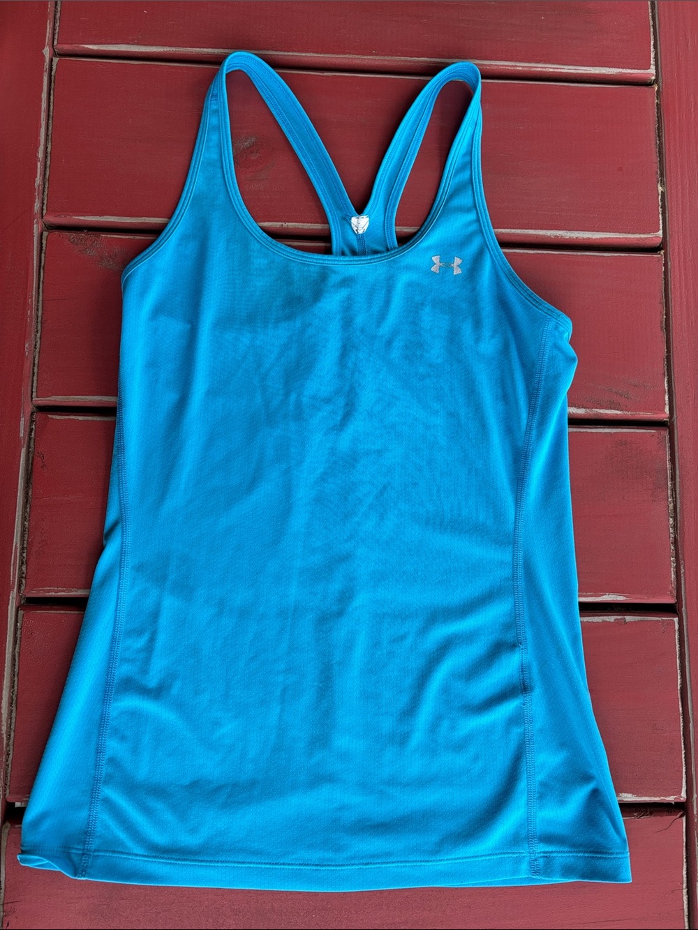 Under Armour Tank Top Aqua Racerback Style XS Excellent Condition